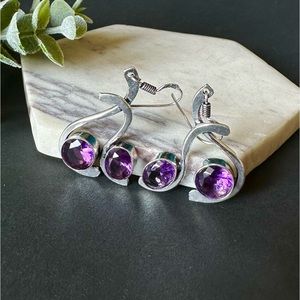Purple Amethyst Earrings